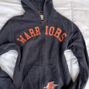 warriors zip up hoodie